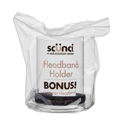 scnci Headband and Hair Accessories Organizer with Bonus Headband - Clear - 2pcs set