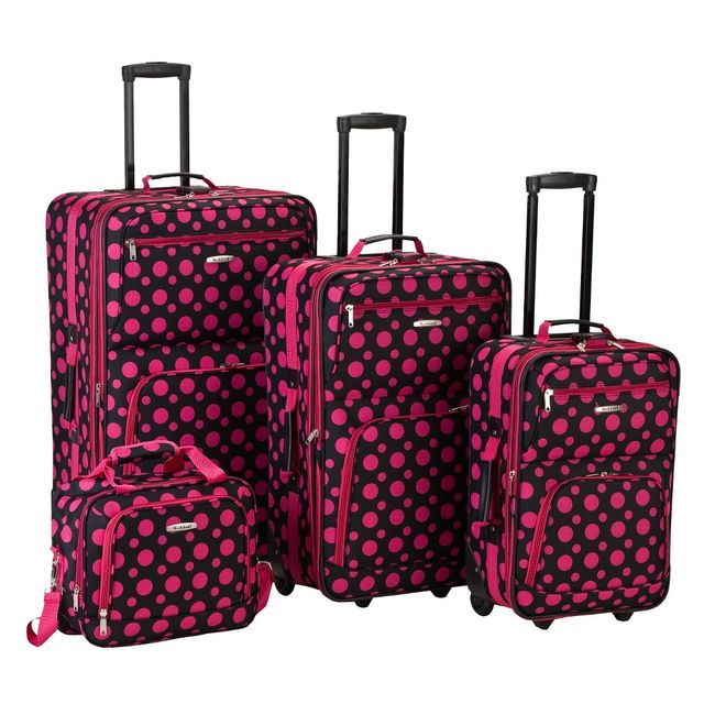 American Flyer Signature 4pc Softside Checked Luggage Set