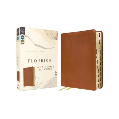 Flourish: The NIV Bible for Women, Leathersoft, Brown, Thumb Indexed, Comfort Print - by Zondervan (Leather Bound)