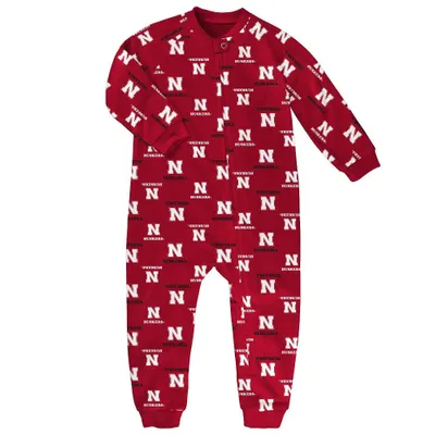 NCAA Nebraska Cornhuskers Toddler Boys All Over Print Sleeper