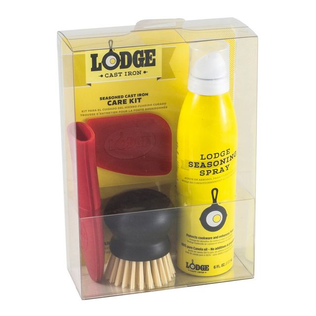 Lodge Seasoned Cast Iron Care Kit Yellow