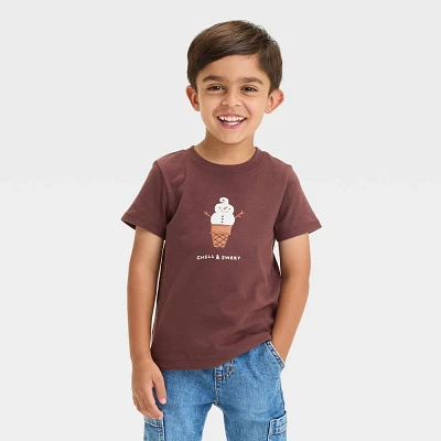 Toddler Boys Short Sleeve Ice Cream Graphic T-Shirt