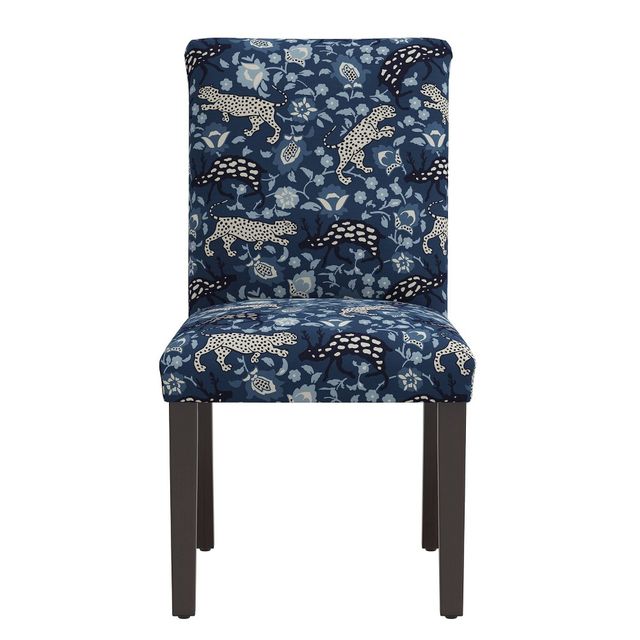 Skyline Furniture Hendrix Dining Chair with Animal Theme : Linen & Cotton Blend, Wood Frame