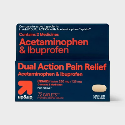 Acetaminophen Pain Reliever Caplet - 72ct - up&up