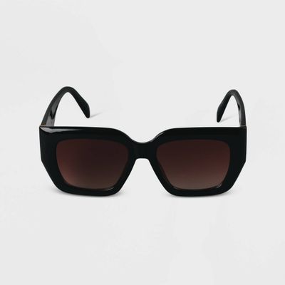 Women Platic Angular Square Sunglae - A New Day Black