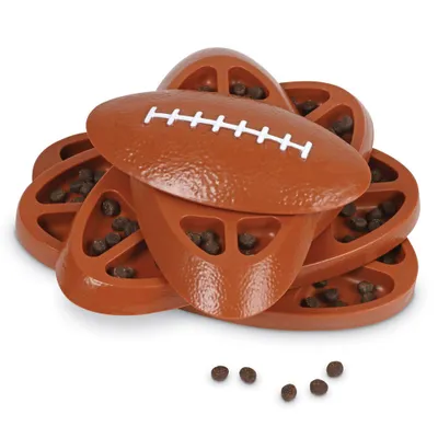 Brightkins Touch Down Time and Football Treat Interactive Dog Puzzles