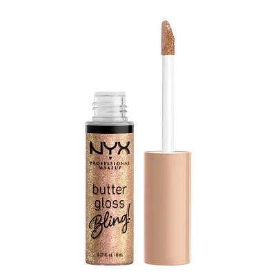 NYX Professional Makeup Butter Gloss Bling Non Sticky Lip Gloss - 01 Bring the Bling - 0.27 fl oz