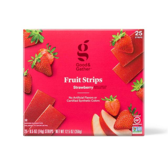 Strawberry Fruit Strips - 25ct/12.5oz - Good & Gather