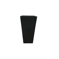 28 Kante Lightweight Concrete Modern Tapered Tall Square Outdoor Planter Black - Rosemead Home & Garden, Inc