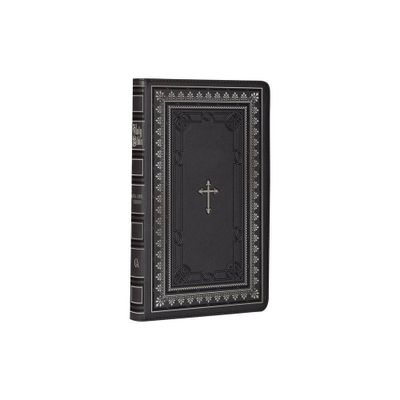 KJV Holy Bible Standard Size Faux Leather Red Letter Edition - Thumb Index & Ribbon Marker, King James Version, Black/Gold Cross - (Hardcover)