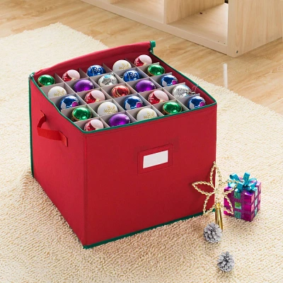 Tiny Tim Totes Ornament Storage Box Red