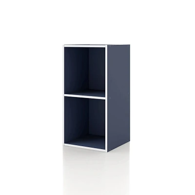 24/7 Shop At Home 23.7 Silkpath Modern 2 Cube Stackable and Modular Bookcase