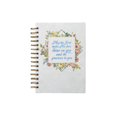 Christian Art Gifts Journal W/Scripture for Women the Lord Bless You and Keep You Numbers 6:24 Bible Verse Floral 192 Ruled Pages, Large Hardcover