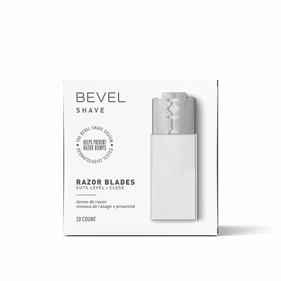 BEVEL Razor Blades, Double Edged - 20ct