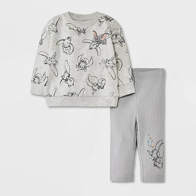 Baby Disney Dumbo Fleece Ribbed Top and Pants Set