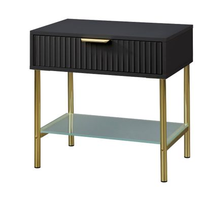 Russo Channel Front End Table with Drawer