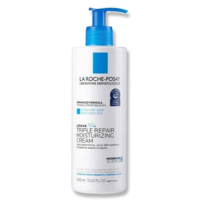 La Roche Posay Lipikar AP+M Triple Repair Body Moisturizing Cream, Body and Face Moisturizer for Dry Skin with Shea Butter and Glycerin - 13.5 oz