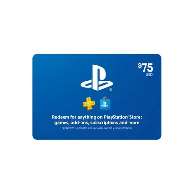 PlayStation Store $75 Gift Card (Physical)