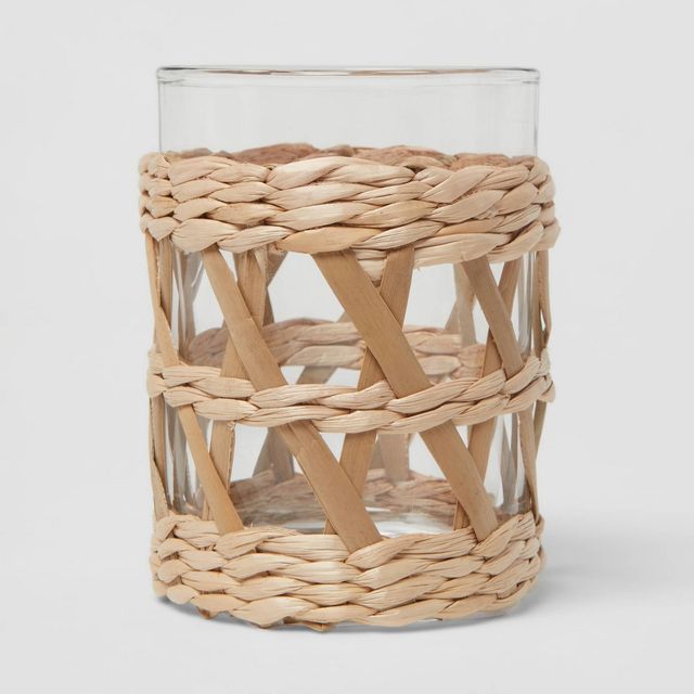 Woven and Glass Toothbrush Holder - Threshold