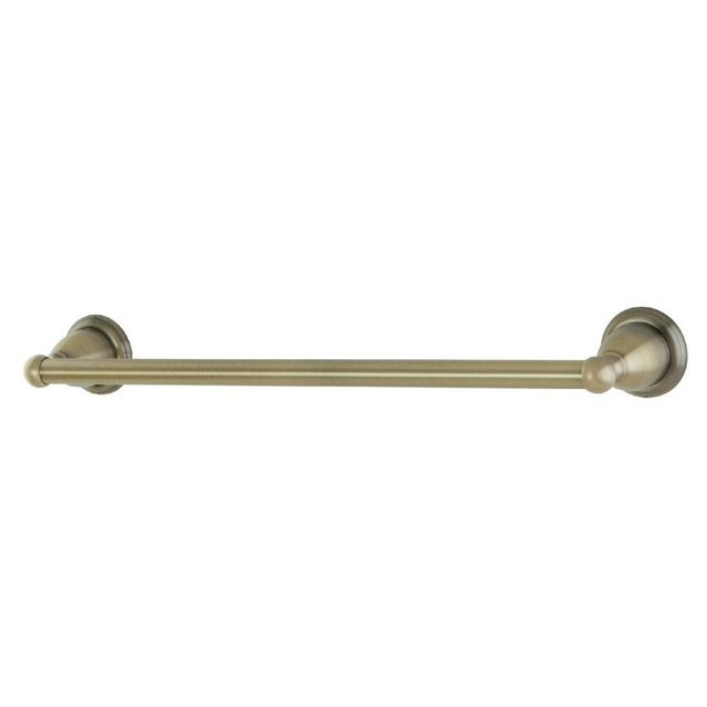 18 Towel Bar Antique Brass - Kingston Brass: Metal Bathroom Holder, Single Rack, 1 Year Warranty