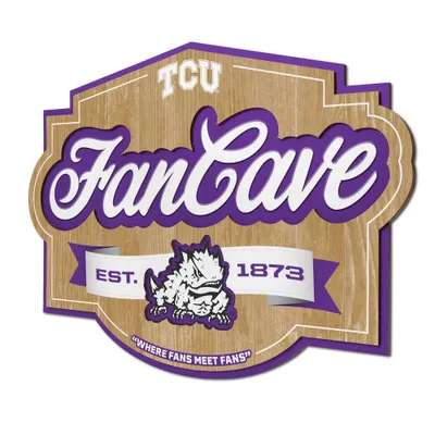 NCAA TCU Horned Frogs Fan Cave Sign