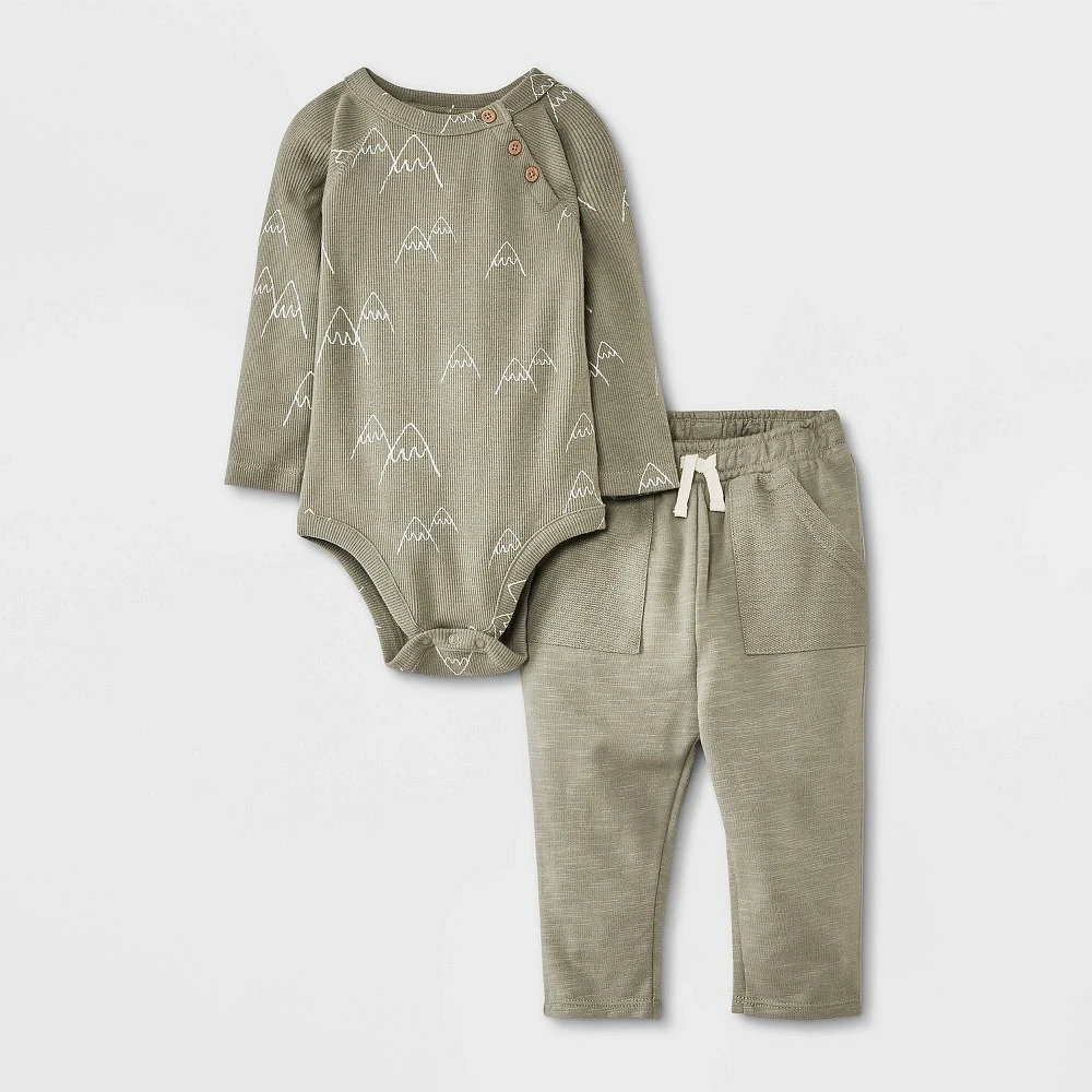 Grayson Mini Baby Boys Raglan Top & Bottom Set