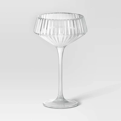 6.4oz Ribbed Cassin Coupe Glass - Threshold