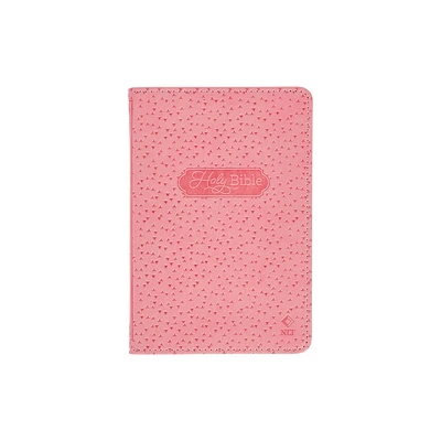 NLT New Testament with Psalms Keepsake Holy Bible for Baby Girls, New Living Translation, Pink - (Leather Bound)