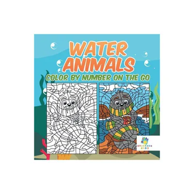 Water Animals Color by Number On The Go - by Educando Kids (Paperback)