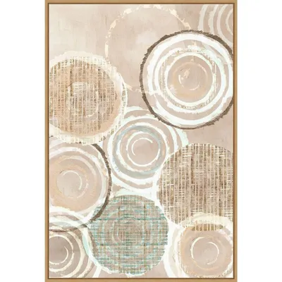 23 x 33 Neutral Woven Baskets II by Flora Kouta Framed Canvas Wall Art Print - Amanti Art: Modern Style, Polystyrene Frame