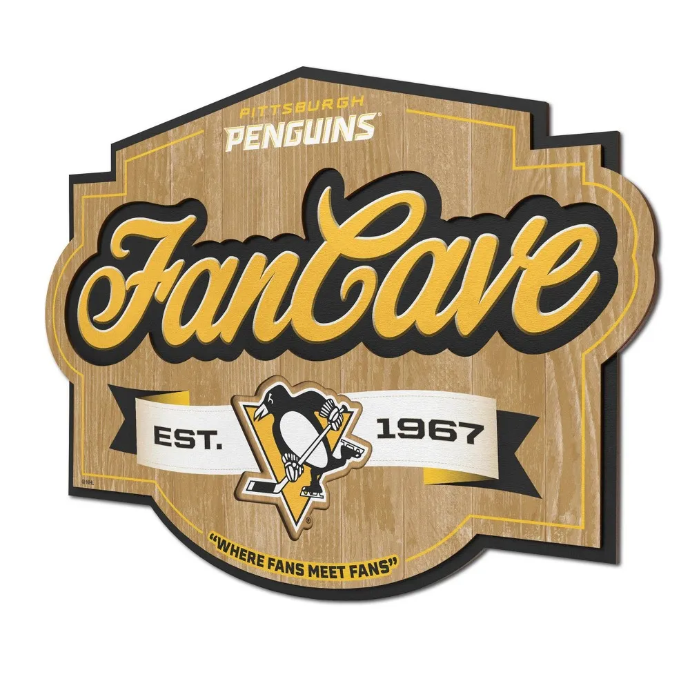 NHL Pittsburgh Penguins Fan Cave Sign