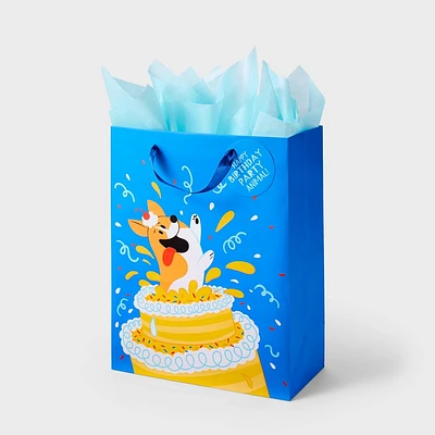 Large Birthday Cub Bag with Tissue - Spritz