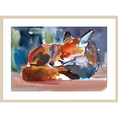 41 x 30 Urban Wild by Mark Adlington Wood Framed Wall Art Print - Amanti Art: Modern Lithograph, Animal Subject, Hardwood Frame