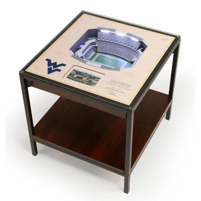 NCAA West Virginia Mountaineers 25-Layer StadiumViews Lighted End Table