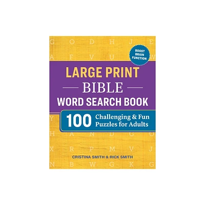 Large Print Bible Word Search Book - by Cristina Smith & Rick Smith (Paperback)