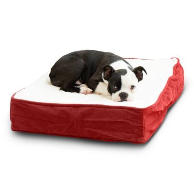 Kensington Garden Oscar Orthopedic Rectangle Dog Bed - XS - Crimson