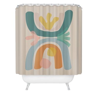 Just Before Summer Shower Curtain - Deny Designs: Beige Microfiber, Machine Washable, Ring Top