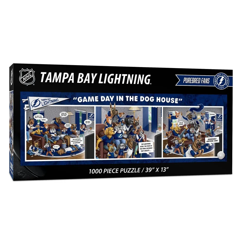 Tampa Bay Lightning NHL Tampa Bay Lightning Game Day in the Dog House  Puzzle - 1000pc | MarketFair Shoppes