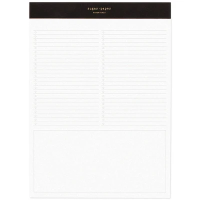 Sugar Paper Essentials Legal Pad: 8.5 x 11.75 Inches, White, Special Rule, Uncoated, Glue Binding, 100 Paper Weight