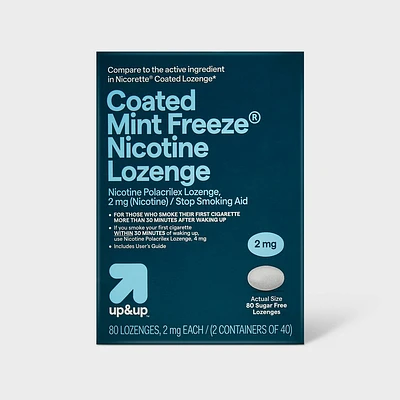 2mg Mini Coated Lozenge Mint - 80ct - up & up