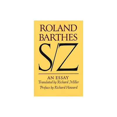 S/Z - by Roland Barthes (Paperback)