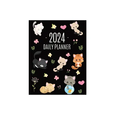 Cats Daily Planner 2024 - by Happy Oak Tree Press (Paperback)