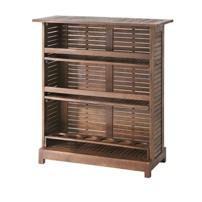 Riviera Acacia Wood Bar - Rich Mahogany - Christopher Knight Home: Outdoor Entertaining, Storage Shelves