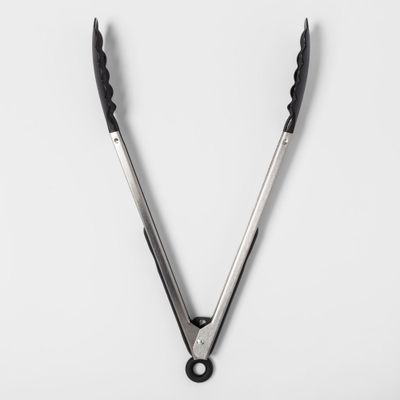 Stainless Steel Kitchen Tongs Black - Room Essentials