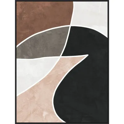 32 x 42 Dust by Urban Road Framed Canvas Wall Art Print - Amanti Art: Modern Abstract, Vertical Layout