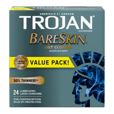 Trojan BareSkin Raw Condoms - 24ct