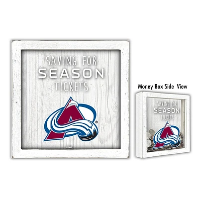 NHL Colorado Avalanche Saving for Tickets Money Box