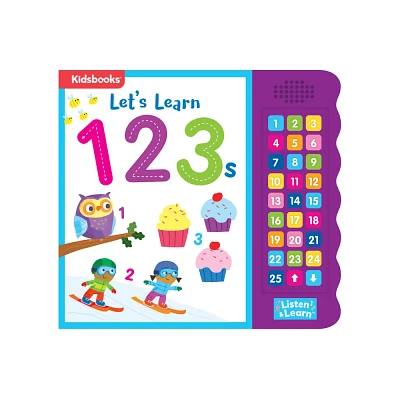 27-Button Sound Book Lets Learn 123s - by Kidsbooks Publishing (Board Book)