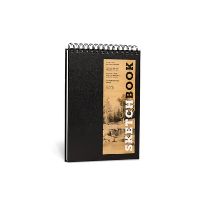 Sketchbook (Basic Medium Spiral FlipTop Landscape Black) - (Union Square & Co. Sketchbooks) by Union Square & Co (Hardcover)