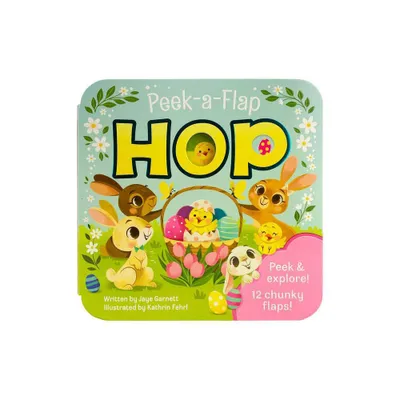 Hop - (Peek-A-Flap Board Book) by Jaye Garnett (Board Book)